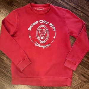 RARE Disneyland Paris Ratatouille Chez Remy Sweatshirt Red Adult Unisex SM MINT!